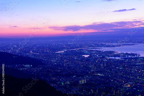 大阪、神戸の夜景　摩耶山掬星台からの眺め © Scirocco340