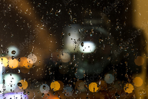 raindrops in the night window
