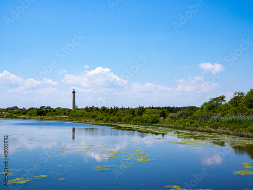 Lighthouse Across Pond, Cape May, New Jersey © Jonathan