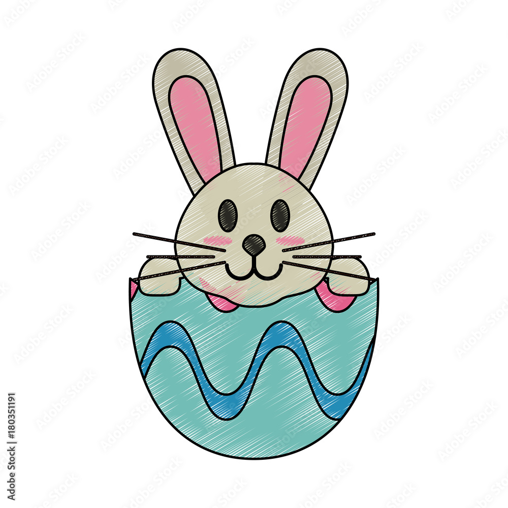 Fototapeta premium Cute bunny cartoon icon vector illustration graphic design