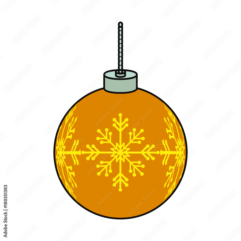 christmas bell icon over white background colorful design vector illustration