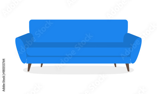 Sofa icon isolated on white background. Couch for living room. Vector illustration.