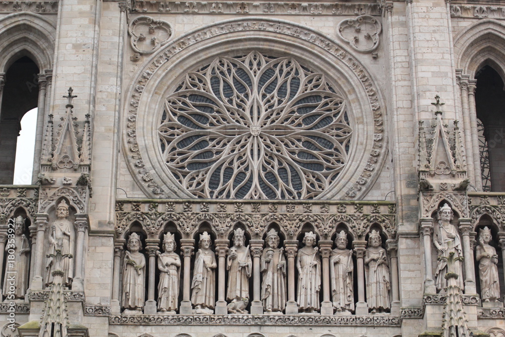 La grande rosace de la cathédrale d'Amiens