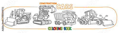 Construction machinery transport coloring book