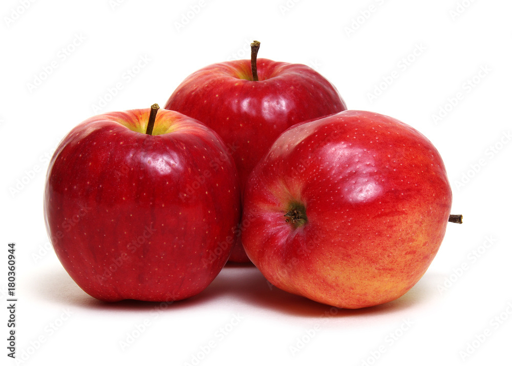 Red apple on white Red apple on white