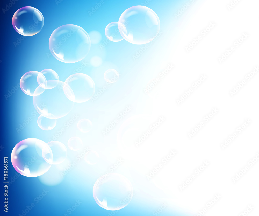 Blue background with bubbles Blue background with bubbles