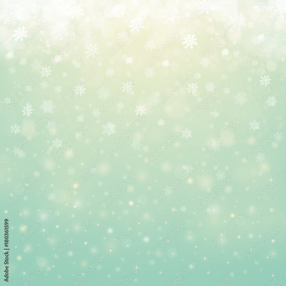 Christmas winter abstract background with snowflakes, bokeh lights and place for text. Christmas New Year's wallpaper Christmas winter abstract background with snowflakes, bokeh lights and place for text. Christmas New Year's wallpaper