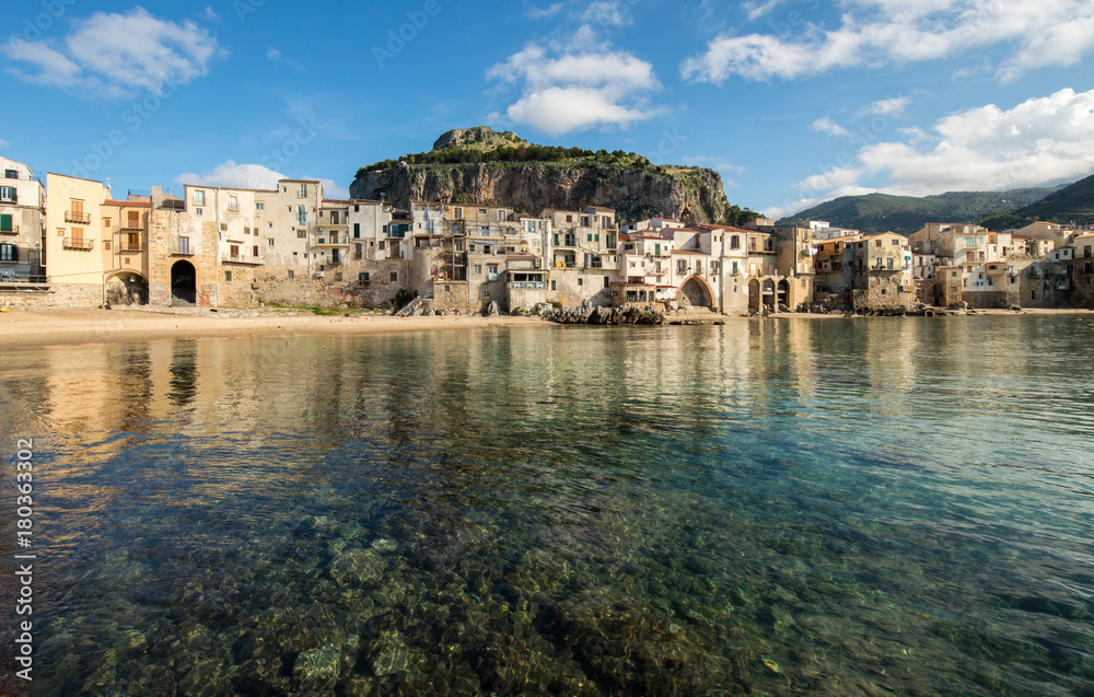 Scenic coastal city of Cefalu in Sicily