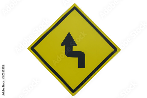 Warning sign, narrow curve radius. Free Download Warning sign, narrow curve radius. - GFXLoad
