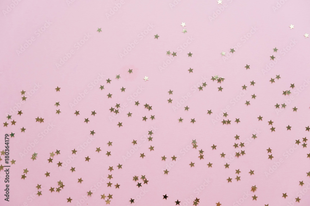 sparkling stars on a pink background