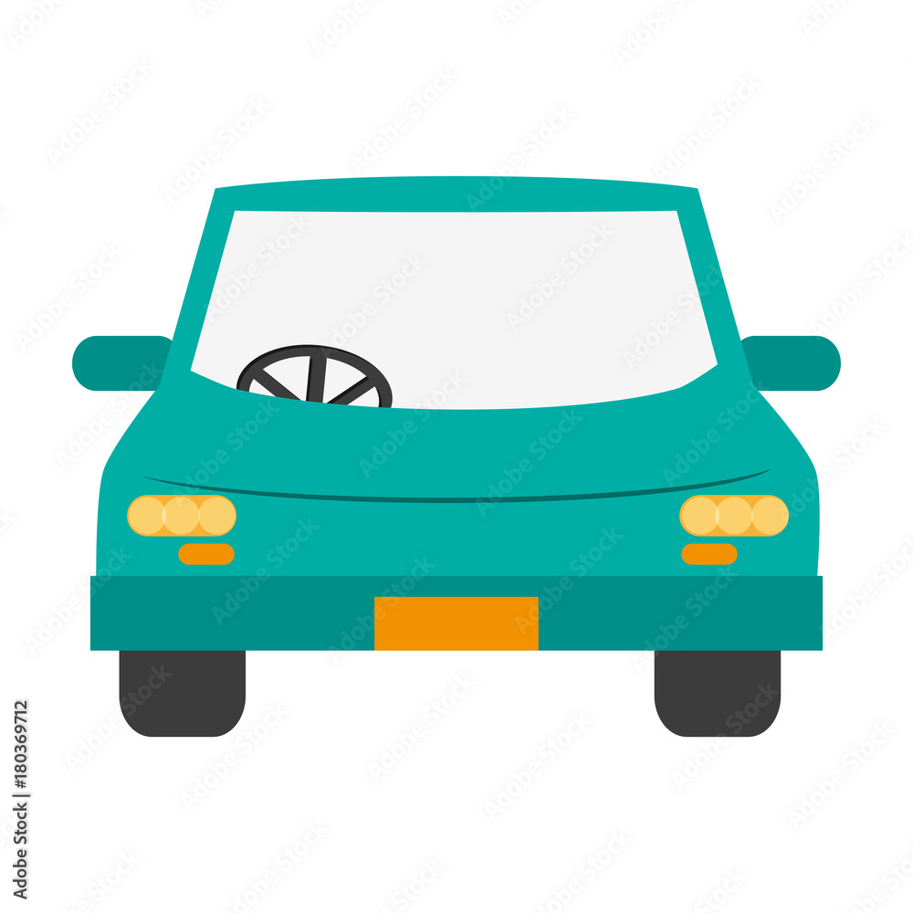 Car frontview vehicle icon vector illustration graphic design