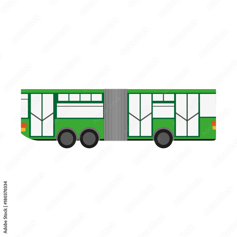 Articulated bus vehicle icon vector illustration graphic design vector