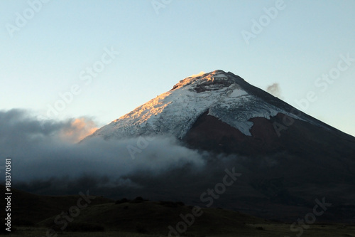 Cotopaxi volcano at sunset  Ecuador  South America