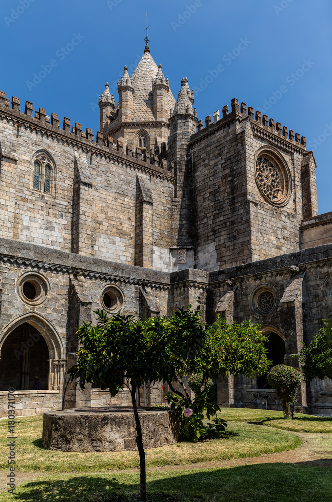 Cloisters of the Se Cathedral of Evora, Portugal, originated in the 13th century, declared a World Heritage Site by UNESCO in 1988.