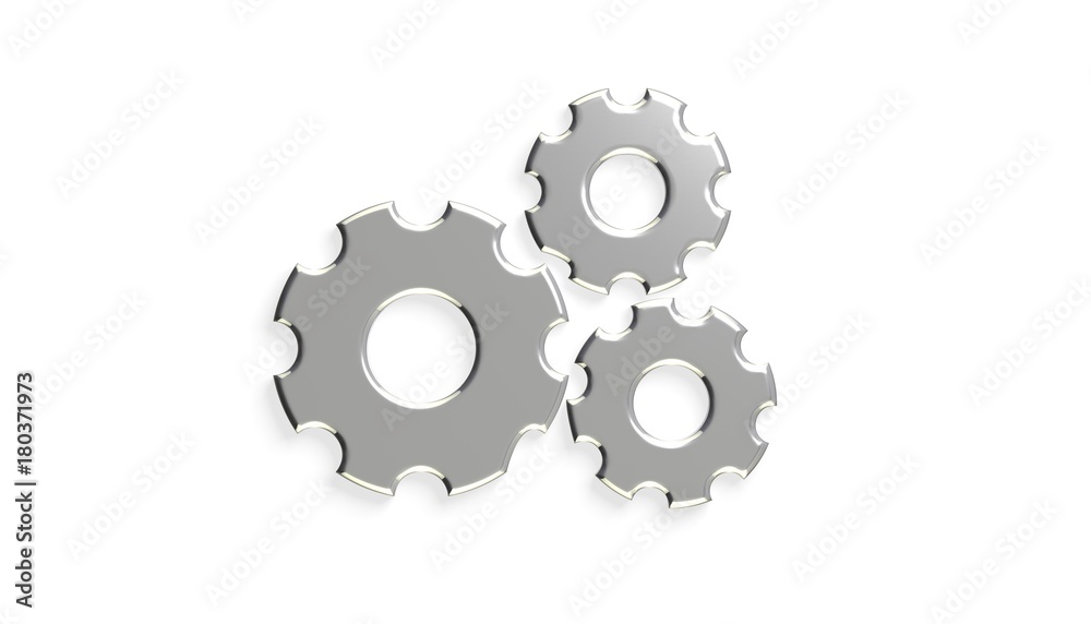 High Tech Gears Teamwork. 3D Render Illustration High Tech Gears Teamwork. 3D Render Illustration