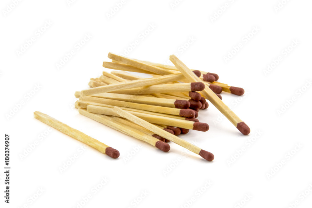 matches heap isolated on white background