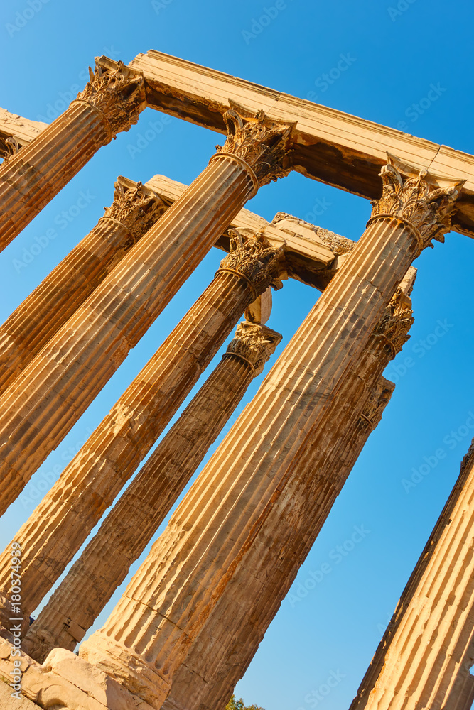 Antique columns of Zeus Temple