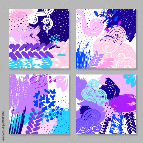 Set of creative card template and flyers.