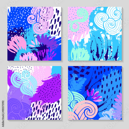 Set of creative card template and flyers.