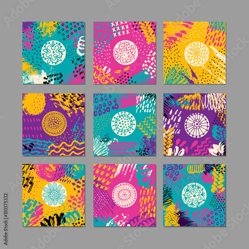 Set of creative card template and flyers.