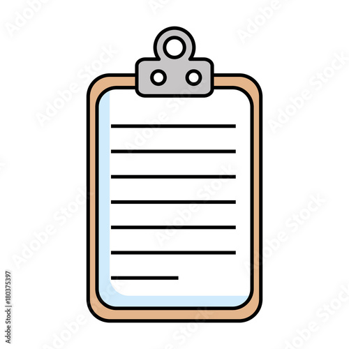 paper clipboard isolated icon vector illustration design