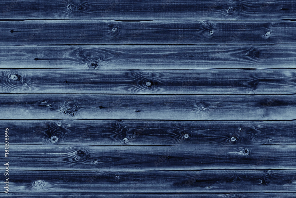 wooden lining boards wall. dark blue wood texture. background old ...
