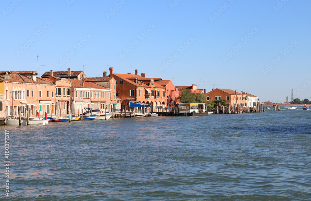 houses of the island of Murano near Venice