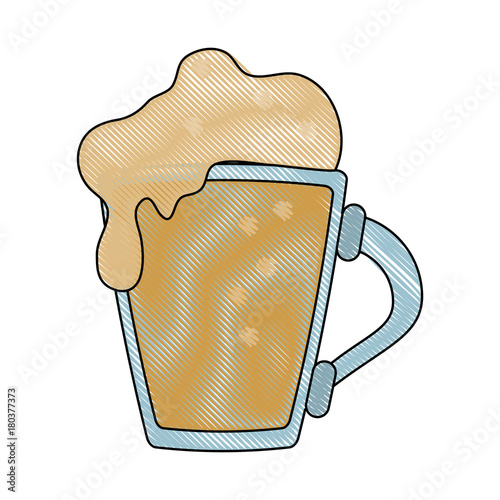 Beer glass cup icon vector illustration graphic design