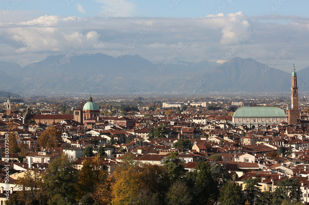 view of VICENZA city in Northen Italy