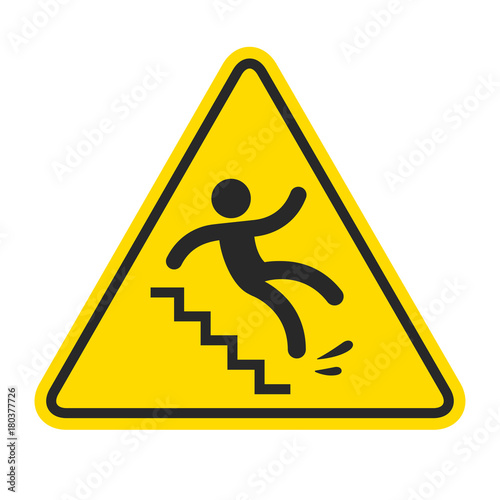 Slippery stairs warning