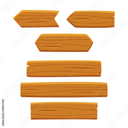 Wooden planks set