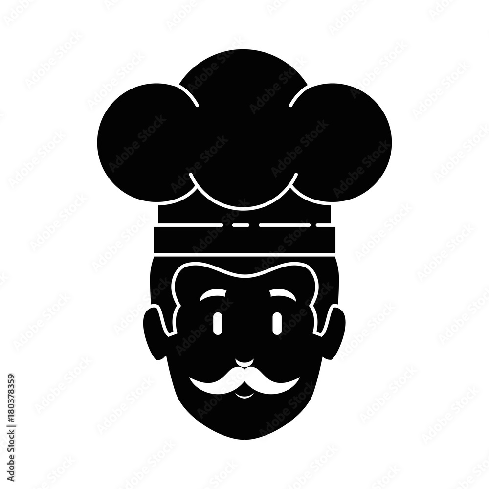 chef head avatar character vector illustration design chef head avatar character vector illustration design