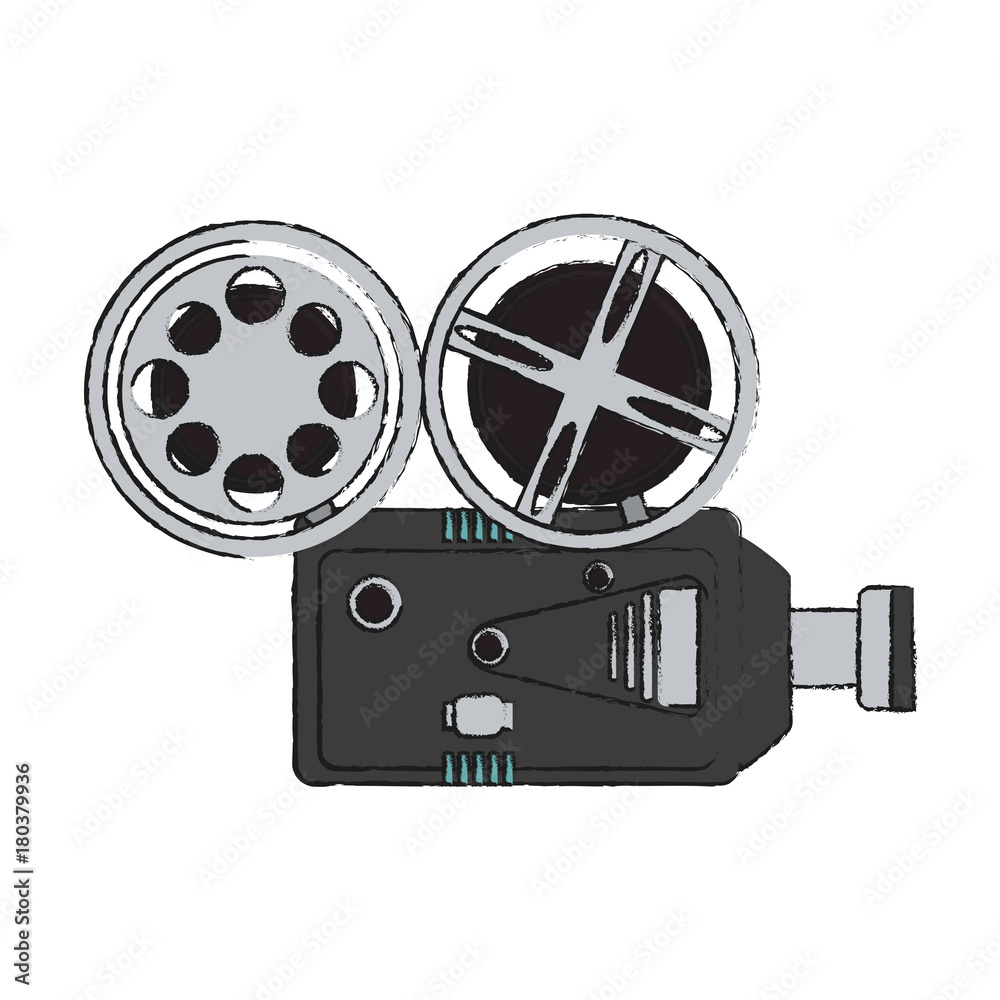 Movie camcorder technology icon vector illustration graphic design