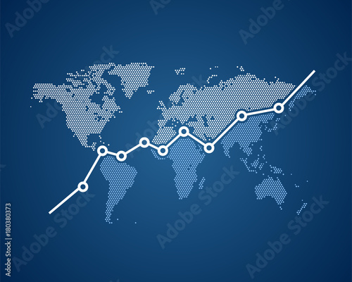 Economic growth, ascending graph