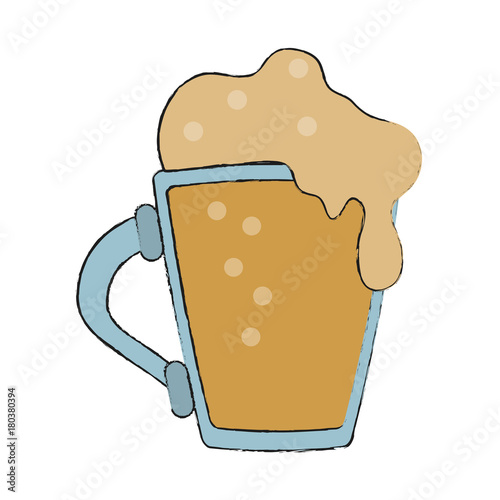 Beer glass cup icon vector illustration graphic design