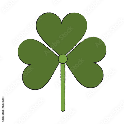Clover lucky leaf icon vector illustration graphic design
