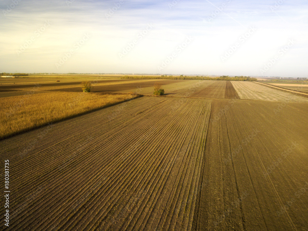 Agricultural fields in Autumn Agricultural fields in Autumn