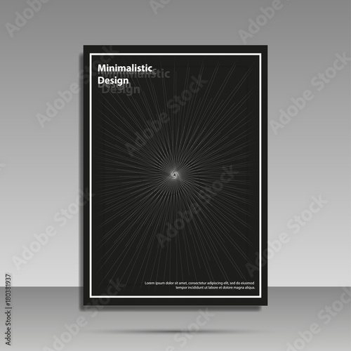 Minimalist design. Black and white. Brochure, cover, banner, flyer. The concept.