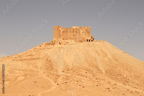 Fakhr-al-Din al-Maani Castle. Ruins of the ancient city of Palmyra on syrian desert (shortly before the war)