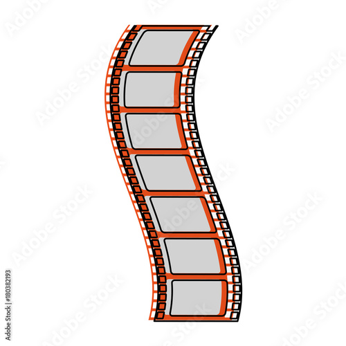 Fototapeta Naklejka Na Ścianę i Meble -  Movie reel symbol icon vector illustration graphic design