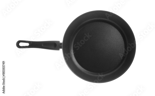 Frying pan on white background