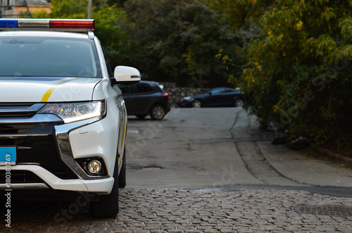Canvas-taulu police SUV parked on street