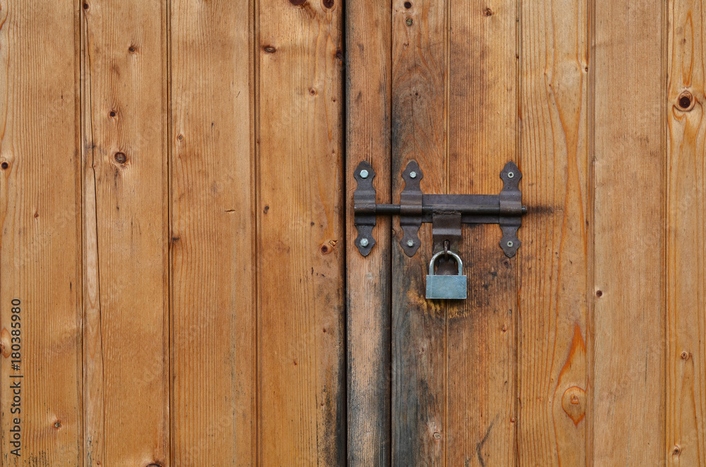 Closed padlock door