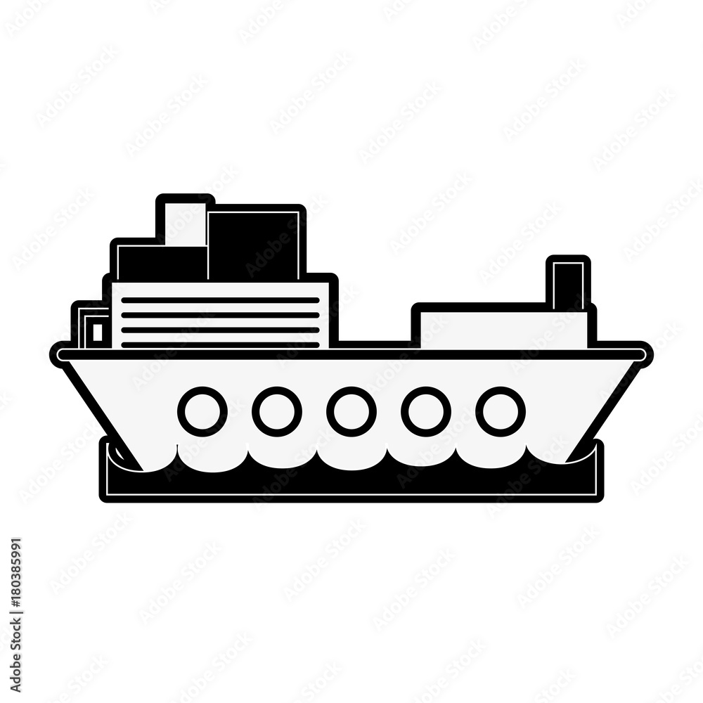 Freigther ship boat icon vector illustration graphic design Freigther ship boat icon vector illustration graphic design