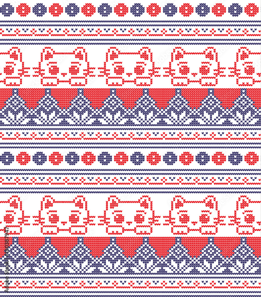 Winter festive Christmas knitted pattern woolen knitted Winter festive Christmas knitted pattern woolen knitted