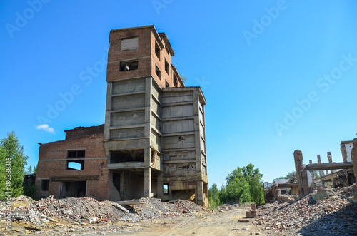 Industrial landscape in Karabash  Chelyabinsk region  Russia