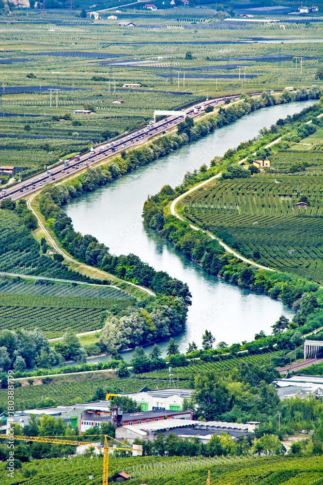 River and highway in Italy