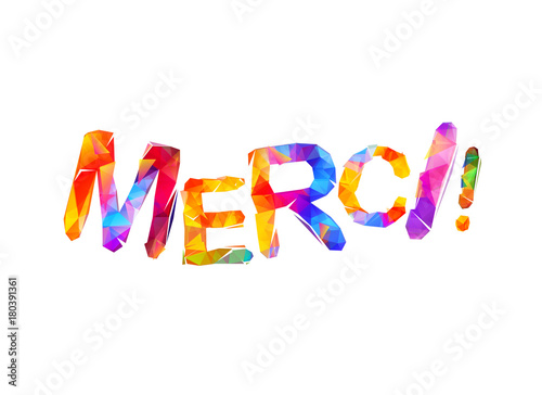 Inscription in French: Thank You (merci).