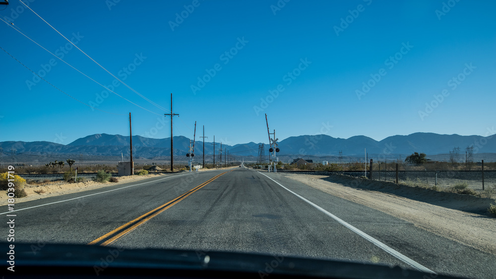 California desert from the car California desert from the car