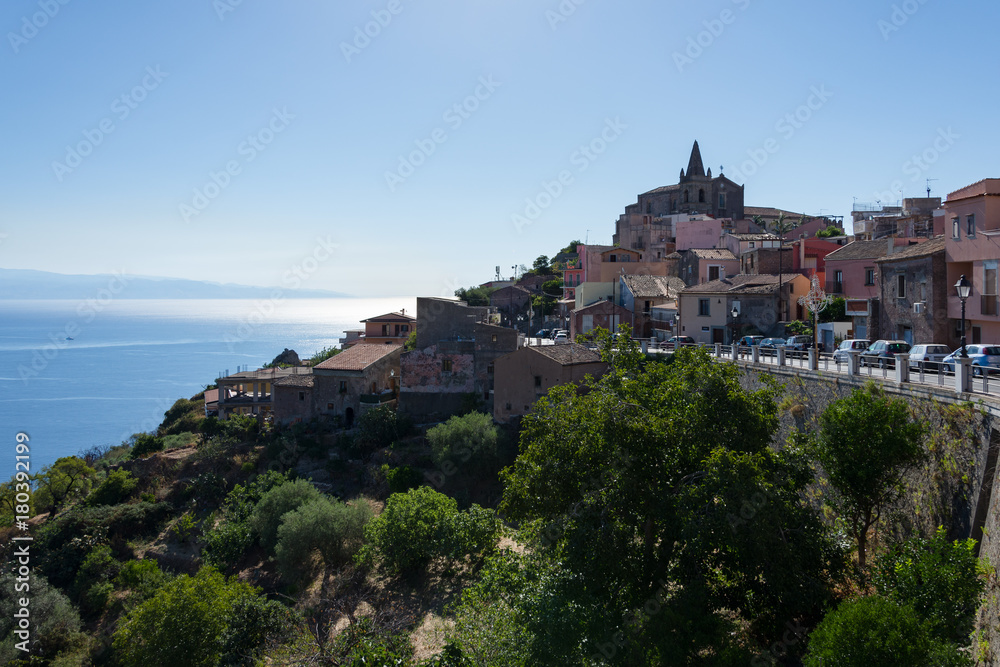  Forza D'Agrò sicilian village in summer day